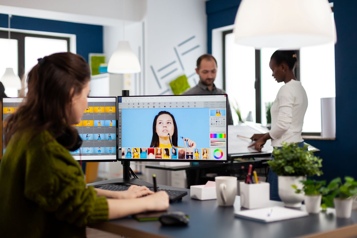 Female 3D graphic designer